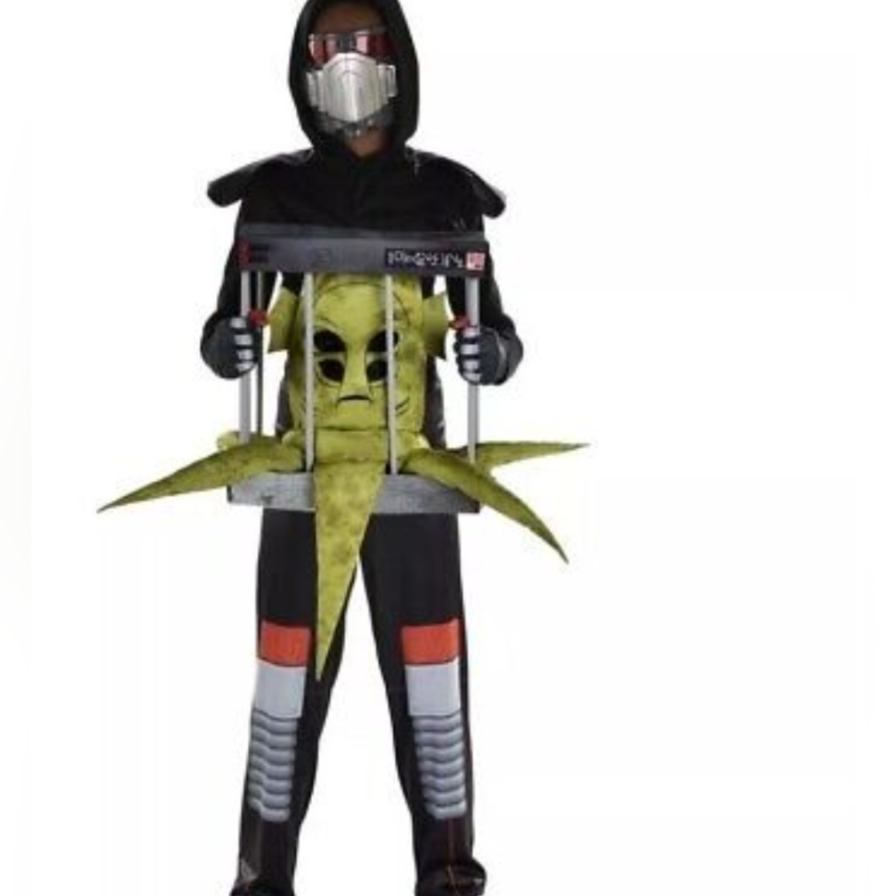 Alien Hunter  Kids Costume - Black and Green